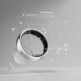 RingConn Gen 2 Ultra-Thin Smart Ring with Sleep Apnea Monitoring and Health Tracking, Size 7, Future Silver