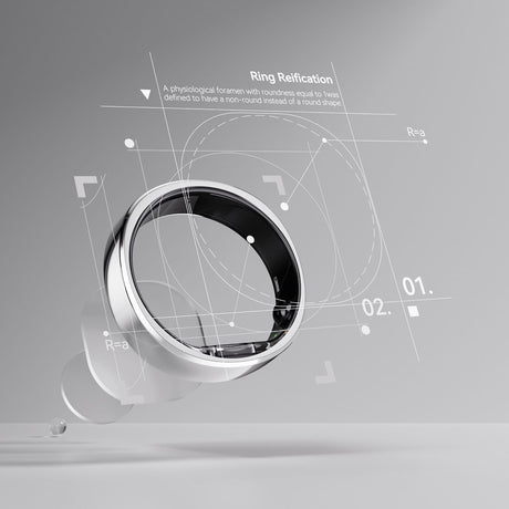 RingConn Gen 2 Ultra-Thin Smart Ring with Sleep Apnea Monitoring and Health Tracking, Size 7, Future Silver