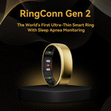 RingConn Gen 2 Ultra-Thin Smart Ring with Sleep Apnea Monitoring and Health Tracking, Size 7, Royal Gold