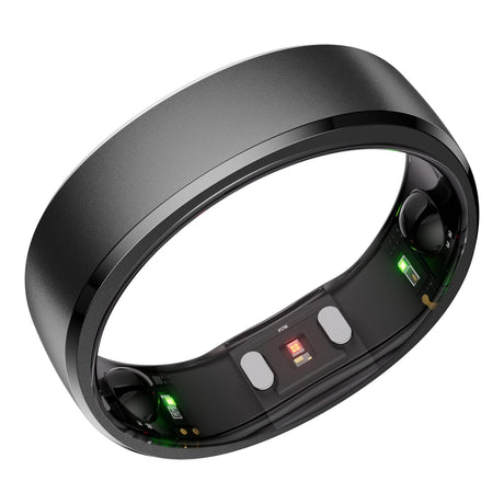 RingConn Gen 2 Ultra-Thin Smart Ring with Sleep Apnea Monitoring and Health Tracking, Size 10, Matte Black