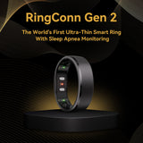 RingConn Gen 2 Ultra-Thin Smart Ring with Sleep Apnea Monitoring and Health Tracking, Size 12, Matte Black