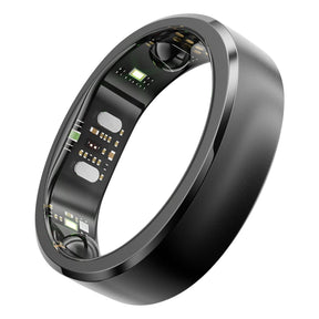RingConn Gen 3 Smart Ring with Vascular Health Insights, Vibration Alerts, Sleep Apnea Monitoring, Charging Case, Size 14, Matte Black