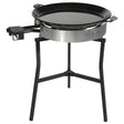 Ringg Outdoor Black Series Outdoor Cooking Pro Kit with 24" Enameled Steel Pan, 20" Dual Gas Burners, and Foldable Stand for Camping and Backyards