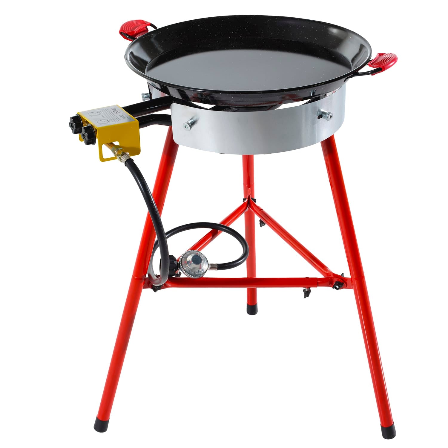 Ringg Outdoor Chef Series Compact Kit with Paella Pan, Dual Gas Burners, and Stand for 12 Servings