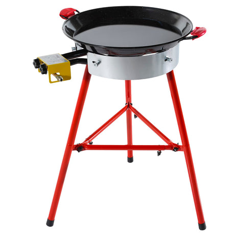 Ringg Outdoor Chef Series Compact Kit with Paella Pan, Dual Gas Burners, and Stand for 12 Servings