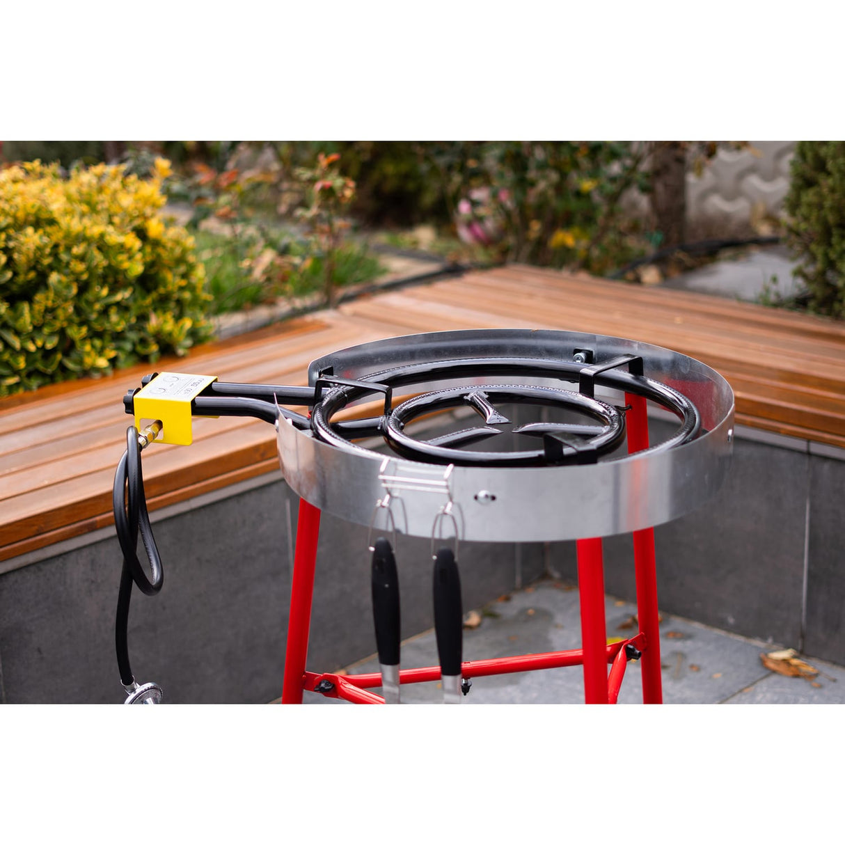 Ringg Outdoor Ringg Chef Series Classic Kit with Paella Pan, Dual Gas Burner and Stand for 16 Servings