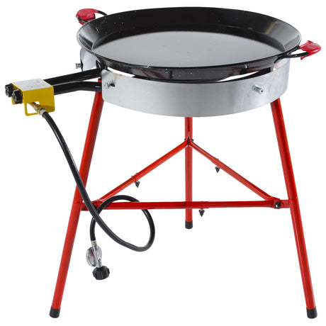Ringg Outdoor Chef Series Pro Kit with Paella Pan, Dual Gas Burners, and Stand for 20 Servings