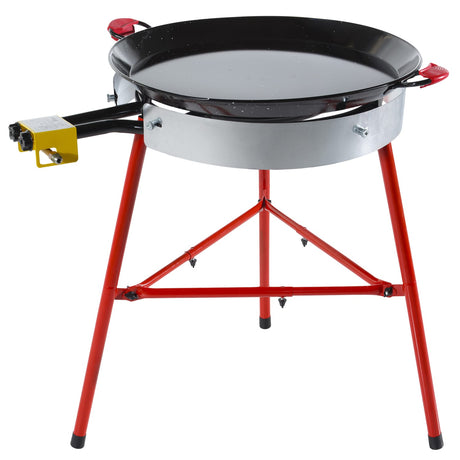 Ringg Outdoor Chef Series Pro Kit with Paella Pan, Dual Gas Burners, and Stand for 20 Servings