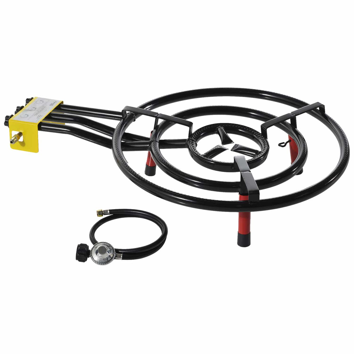 Ringg Outdoor Flame Series Pro Kit with 24-In. Triple-Ringed Gas Burner and 5-In. Tabletop Stand for 24 Servings