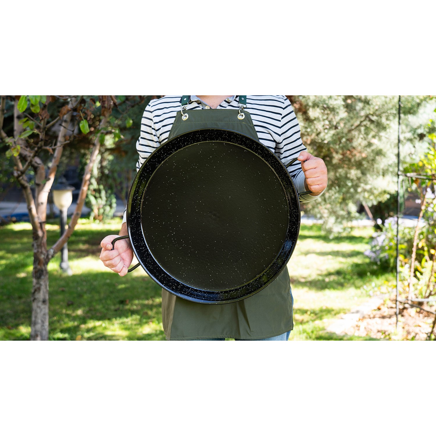 Ringg Outdoor Indoor/Outdoor Enameled Carbon Steel Cooking Pan, 20 in./14 Servings