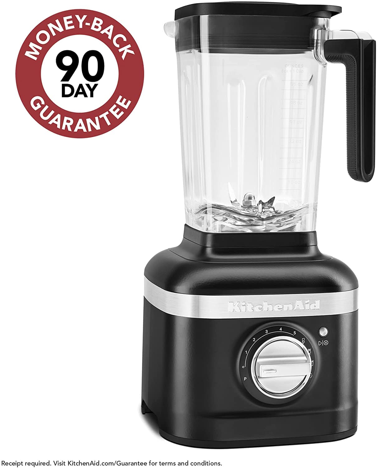 KitchenAid RKSB40XXBM-RB K400 Variable Speed Blender, Matte Black - Certified Refurbished