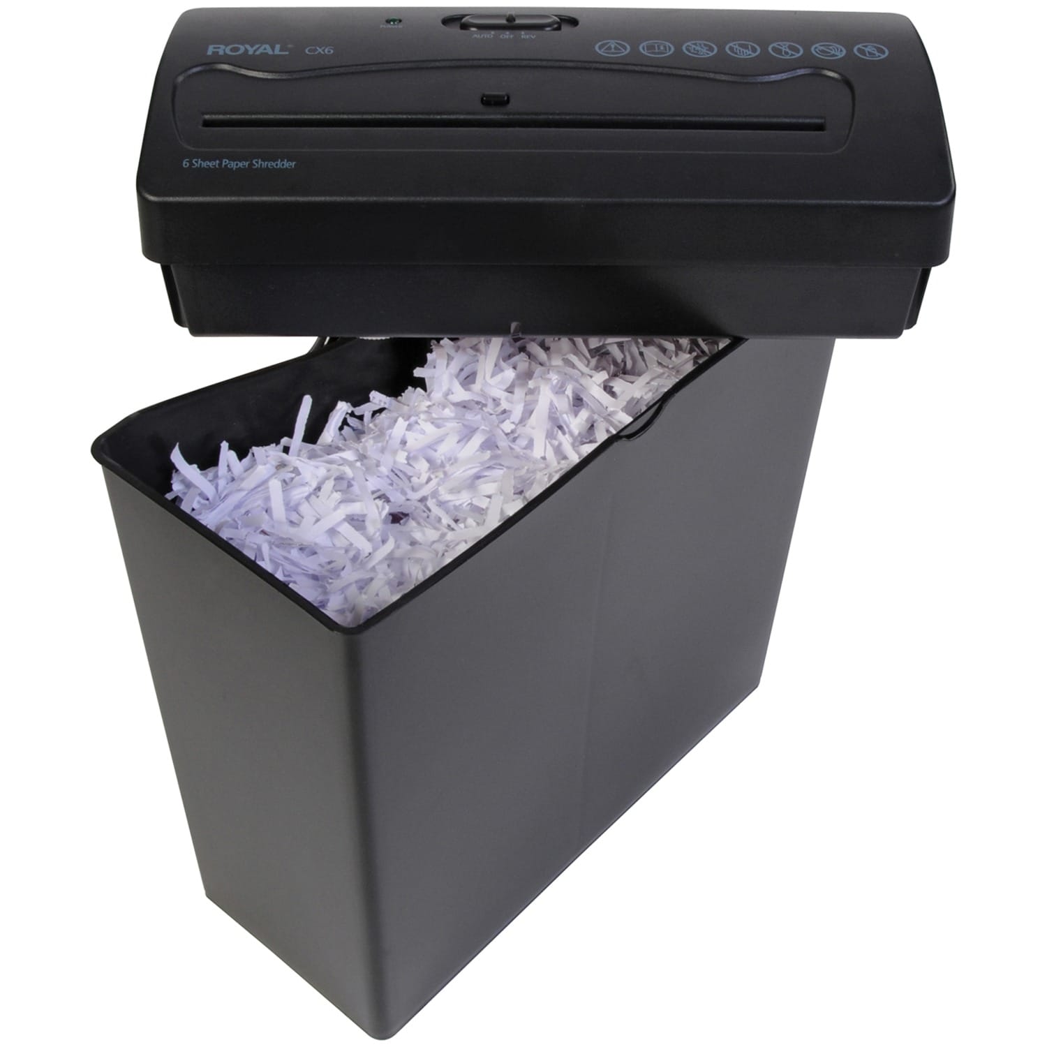 Royal CX6 6-Sheet Crosscut Shredder with Basket