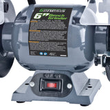 Genesis 1/2-HP 6-In. Bench Grinder with Lights and Eye Shields