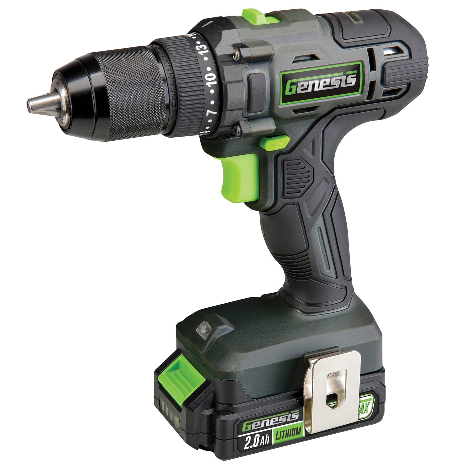 Genesis 20-Volt Cordless Li-Ion 2-Speed 1/2-In. Drill Driver, GLCD2012B