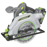 Genesis G20Max 20-Volt Cordless 6-1/2 In. Circular Saw with Laser, Blade, Work Light, Spindle Lock, 2.0-Ah Battery, and Charger