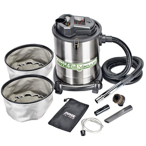 PowerSmith Deluxe Ash Vacuum Cleaner for Warm and Cool Ashes, 4 Gallons Ash, 10 Amps, Metal Canister/Hose, Pellet Hose, Accessory Pack, 16-Ft. Cord