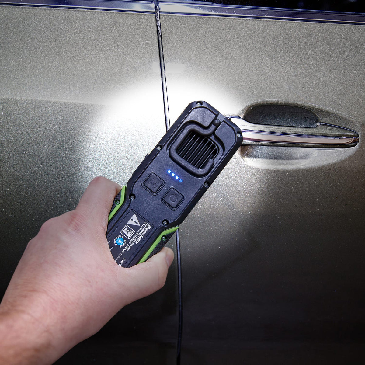 PowerSmith LED 500-Lumen Rechargeable Color-Match Inspection Light with Kickstand, Rotating Hook, Magnetic Base, Sealed Switches, IP65
