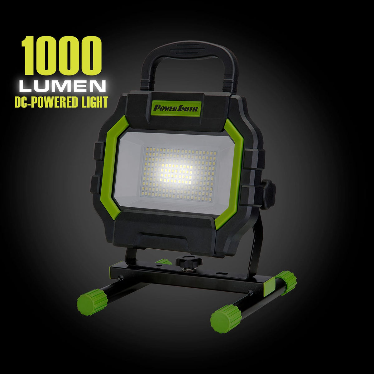 PowerSmith LED 5000/1000-Lumen Hybrid AC/DC Work Light with Impact-Resistant Glass Lens, Sealed Switch, Indoor/Outdoor, 5-Ft. Extension Cord