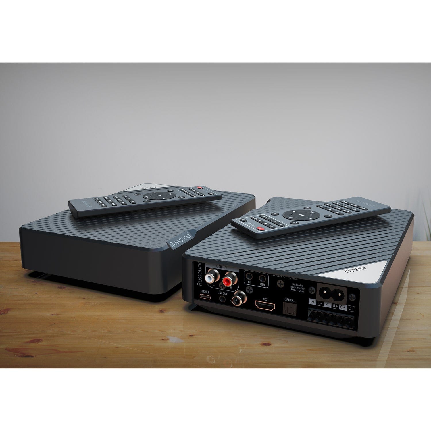 Russound 200-Watt 3.1-Channel Low-Profile Mini A/V Amplifier with Bluetooth, HDMI ARC, and Learning Remote for Use with TVs, AVA Series AVA3.1