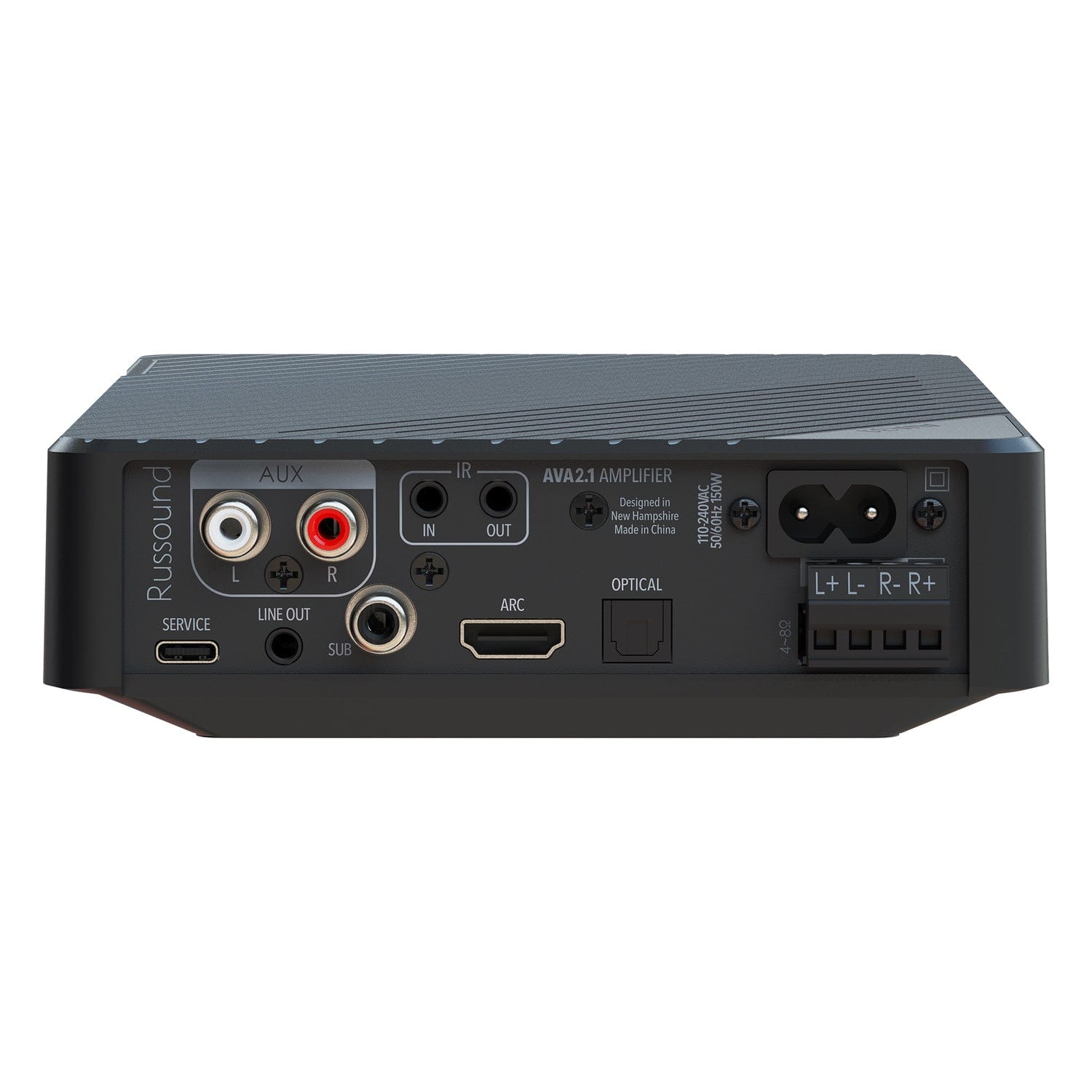 Russound 150-Watt 2.1-Channel Low-Profile Mini A/V Amplifier with Bluetooth, HDMI ARC, and Learning Remote for Use with TVs, AVA Series AVA2.1