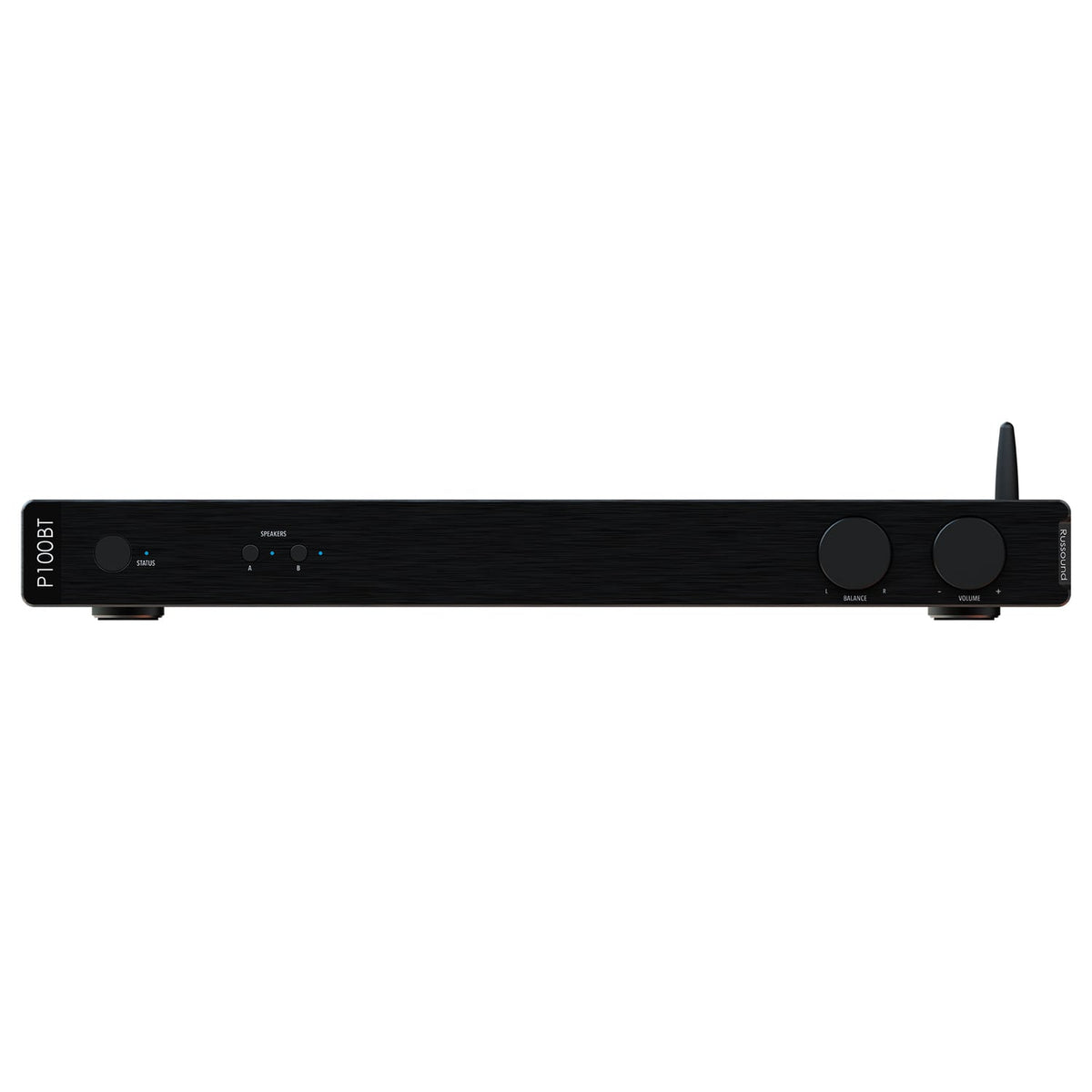 Russound 2.0-Channel 100-Watt Bluetooth Dual-Source Stereo Power Amplifier with Bluetooth Antenna, Bridgeable, Rack Mountable, P-Series P100BT