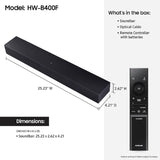 Samsung 2.0-Channel 40-Watt 25.23-In. Sound Bar with Built-in Subwoofer, Surround Sound Expansion, HDMI, Remote, Bluetooth TV Pairing, HW-B400F