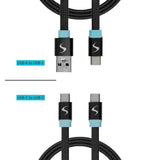 Scapade MagLink A USB-C to USB-A Magnetic Flat Cable with 60-Watt PD Fast Charging, 6.5 Ft.