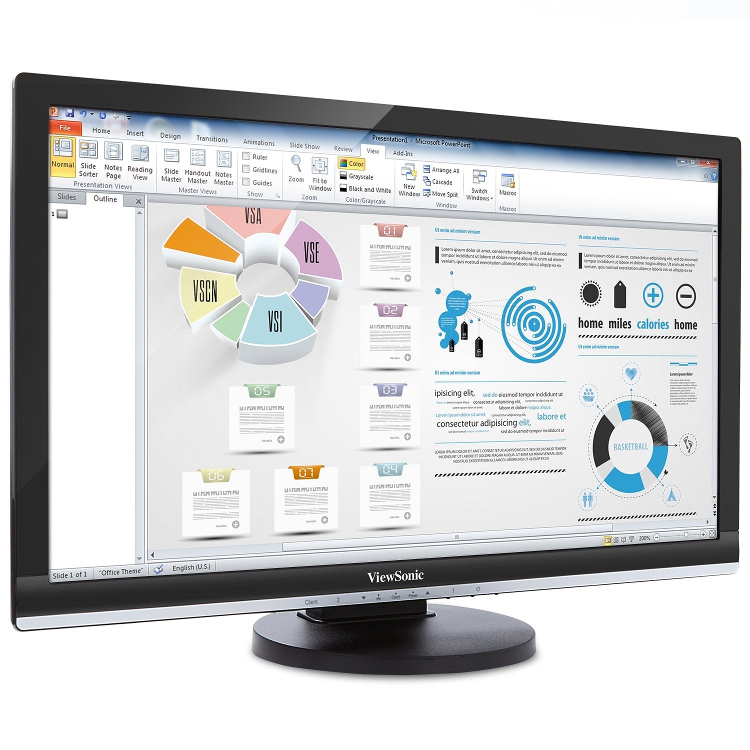 ViewSonic SD-T245_BK_US0-R 24" Thin Integrated Client Monitor - Certified Refurbished