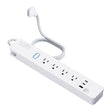 eco4life 4-AC Outlet and 3-USB Port 900-Joules Smart Wi-Fi Surge Protector Power Strip with 65-Watt GaN Fast Charging, 6-Ft. Cord, C380N