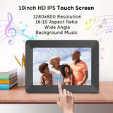 eco4life 10.1-In. Wi-Fi Digital Photo Frame with Photos/Video Sharing and Touch Screen, CPF1026