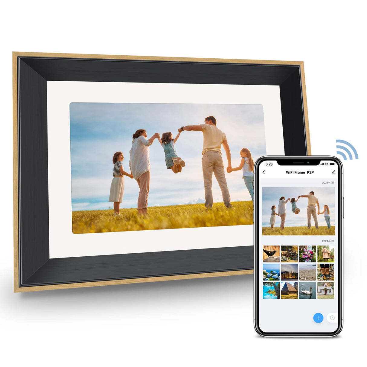 eco4life 10.1-In. Wi-Fi Digital Photo Frame with Photos/Videos Sharing, CPF1029