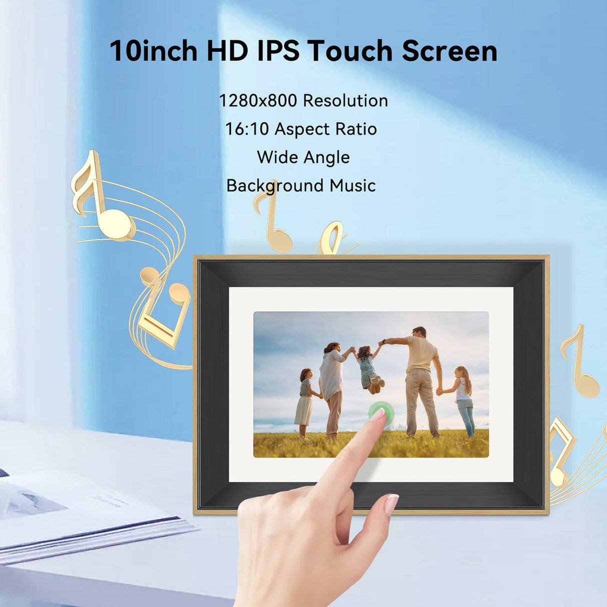 eco4life 10.1-In. Wi-Fi Digital Photo Frame with Photos/Videos Sharing, CPF1029