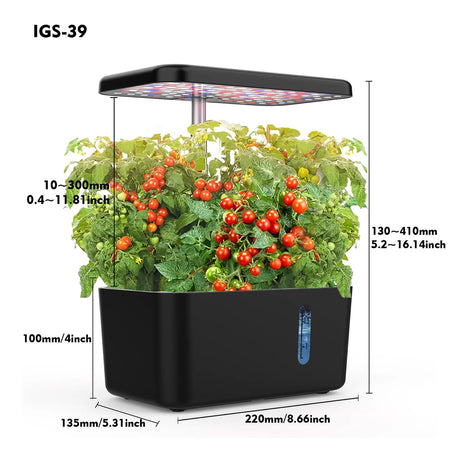Sonicgrace Indoor Hydroponic Growing System with LED Grow Lights, Water Pump, Timer, and Pods, IGS-39
