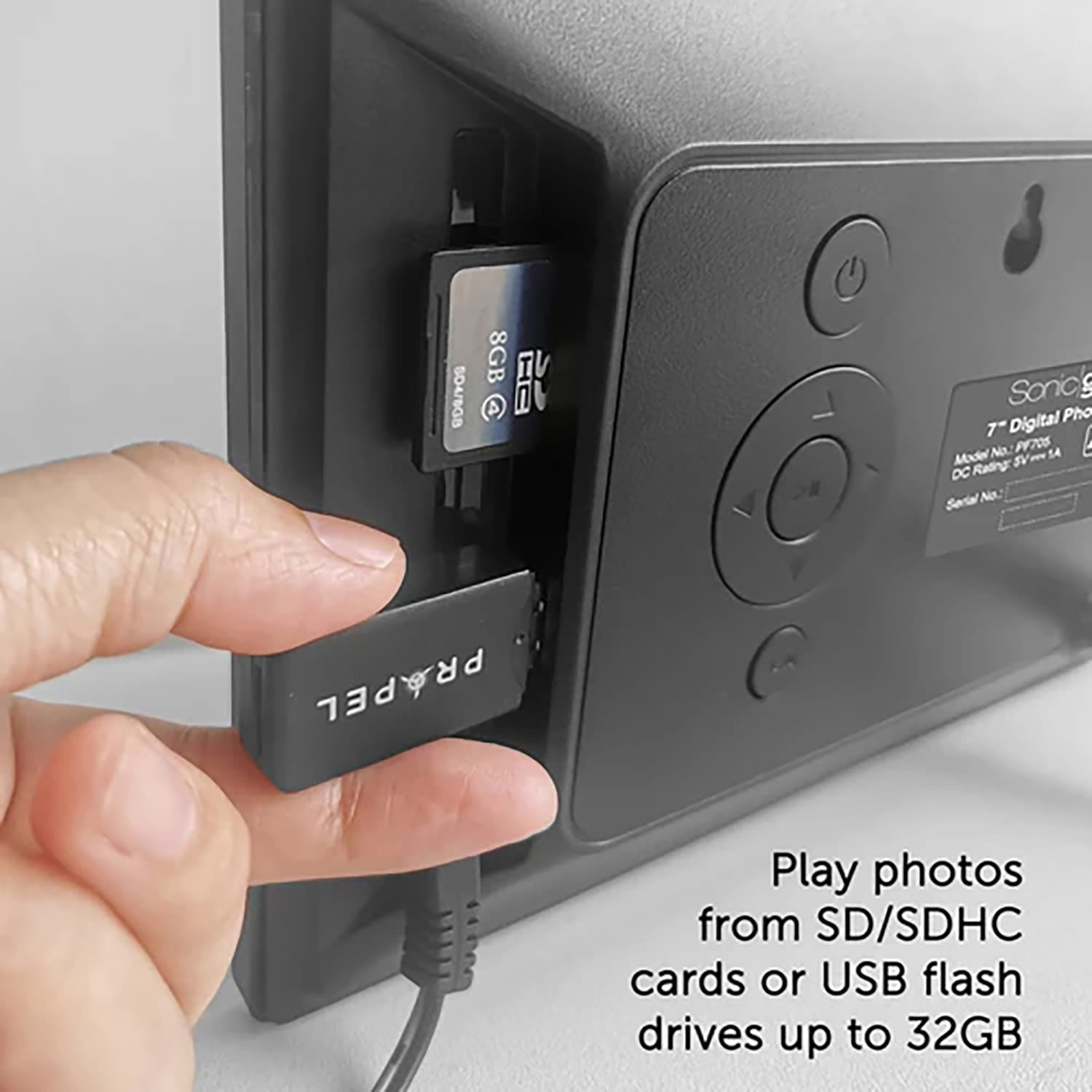 Sonicgrace 7-In. Non-Wi-Fi Digital Photo Frame with Remote, PF705