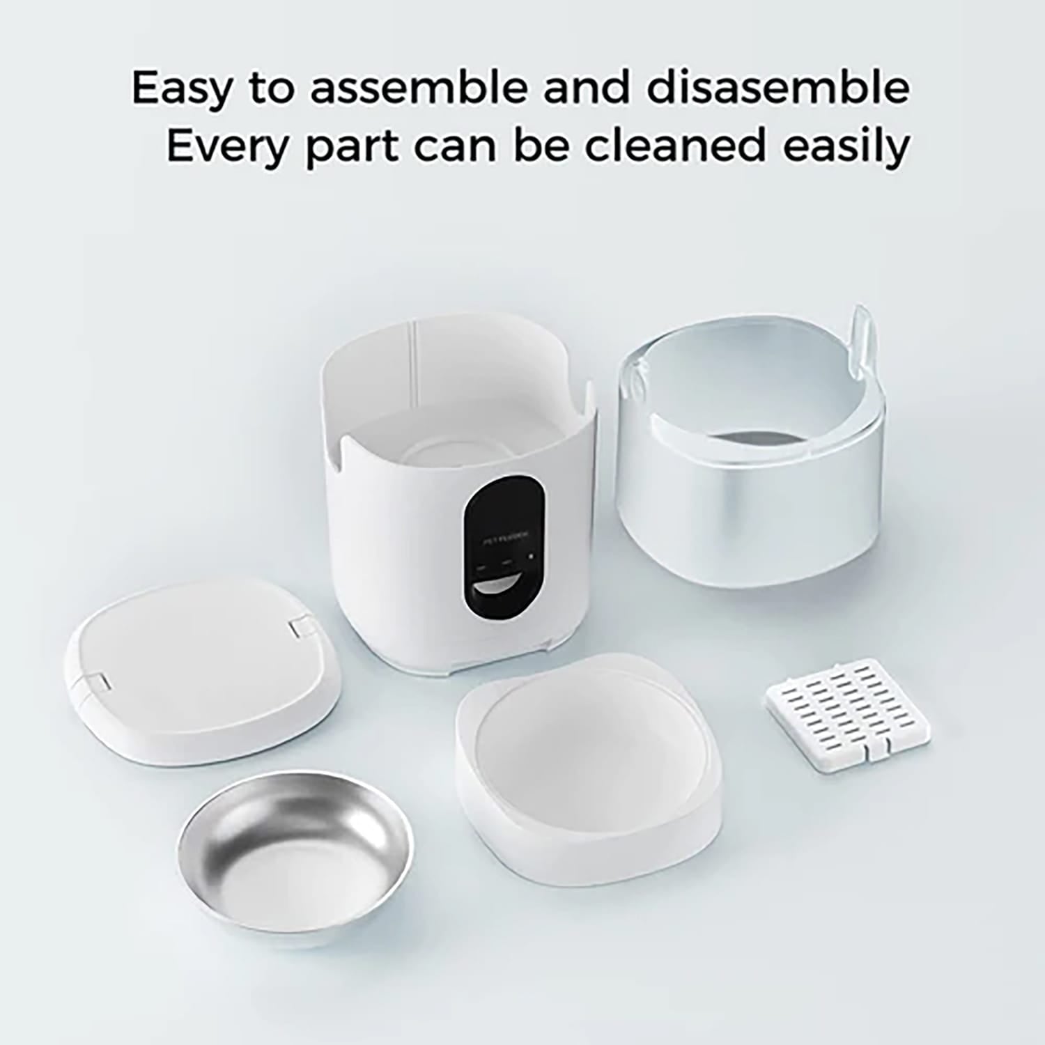 eco4life Wi-Fi 5.45-Qt. Smart Dry-Food Pet Feeder with Stainless Steel Bowl, SC-PF200