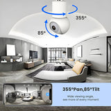 eco4life Wi-Fi 2K 1440p Smart PTZ Light Bulb Security Camera, SC-RIPC-2006