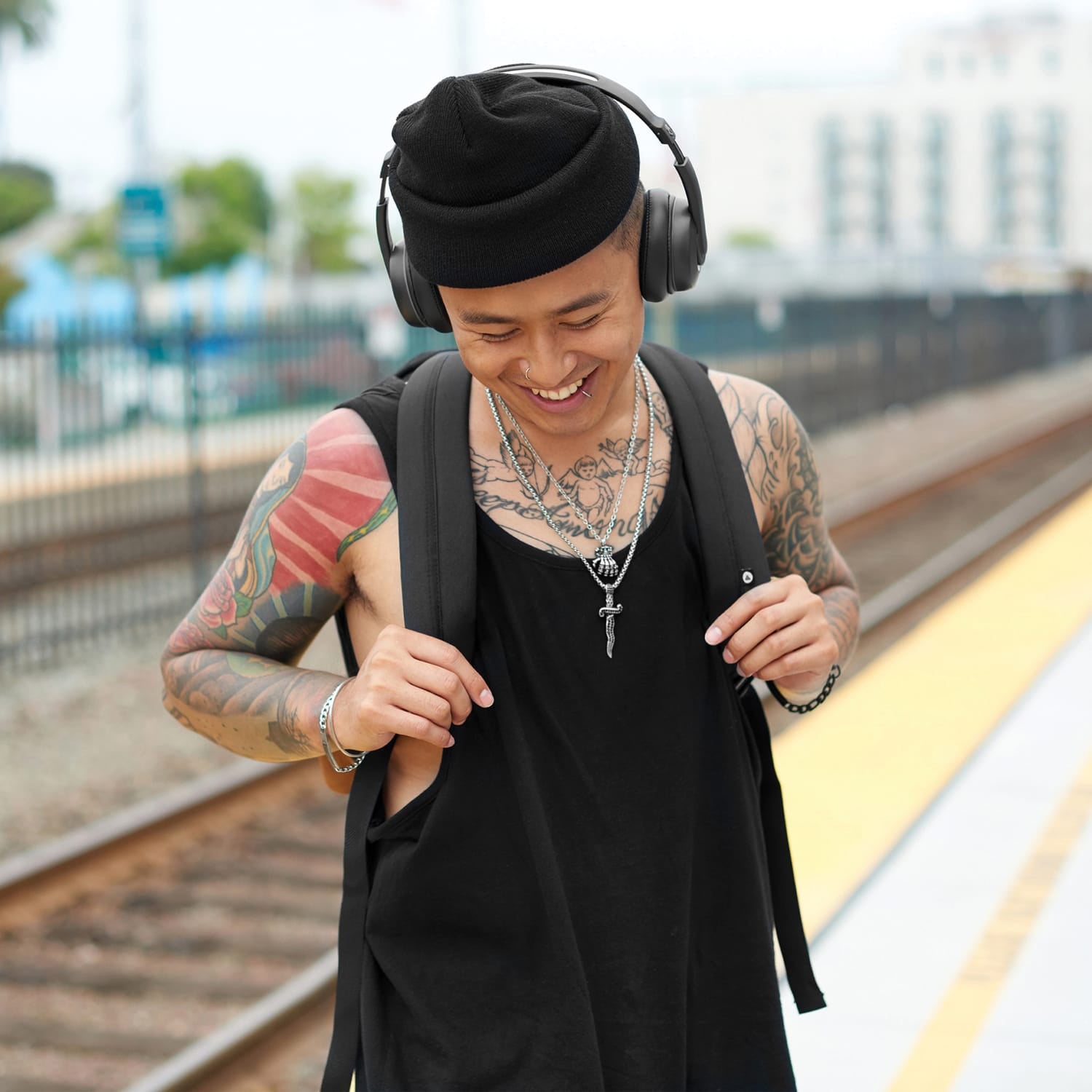 Skullcandy Cassette Bluetooth Collapsible On-Ear Headphones with Microphone and Aux Input, up to 13 Hours Play Time