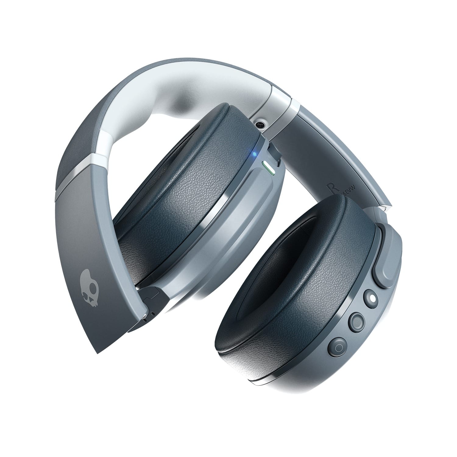 Skullcandy Crusher Evo Sensory Bass Bluetooth Flat-Folding Over-Ear Headphones with Mic and 3.5-mm Aux Input, up to 40 Hours of Play Time, Chill Gray