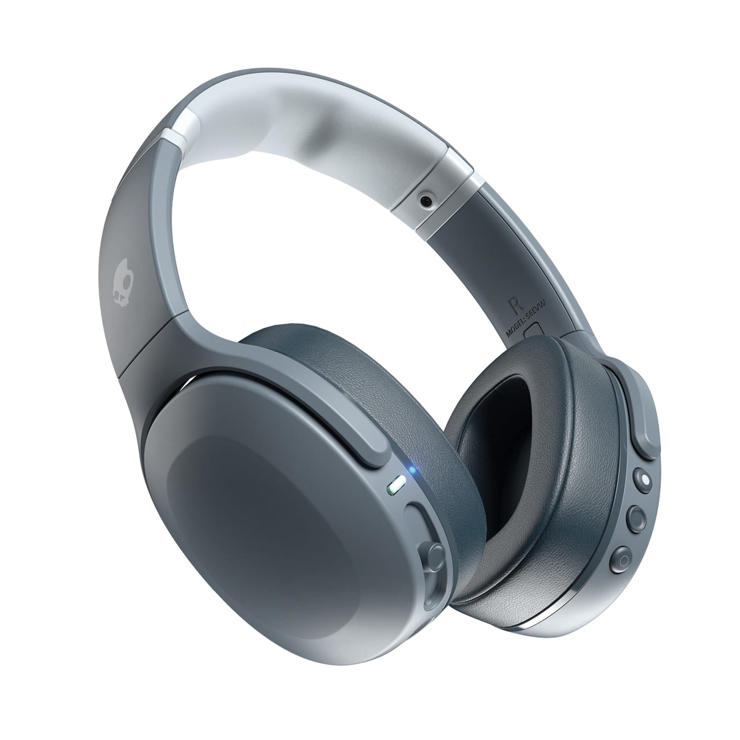 Skullcandy Crusher Evo Sensory Bass Bluetooth Flat-Folding Over-Ear Headphones with Mic and 3.5-mm Aux Input, up to 40 Hours of Play Time, Chill Gray