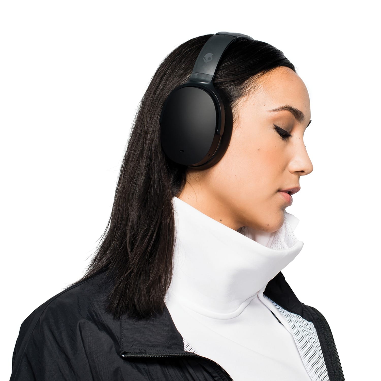 Skullcandy Hesh ANC Bluetooth Folding Over-Ear Headphones with Mics and 3.5-mm Aux Input, Stay-Aware Mode, up to 22 Hours Play Time, Black