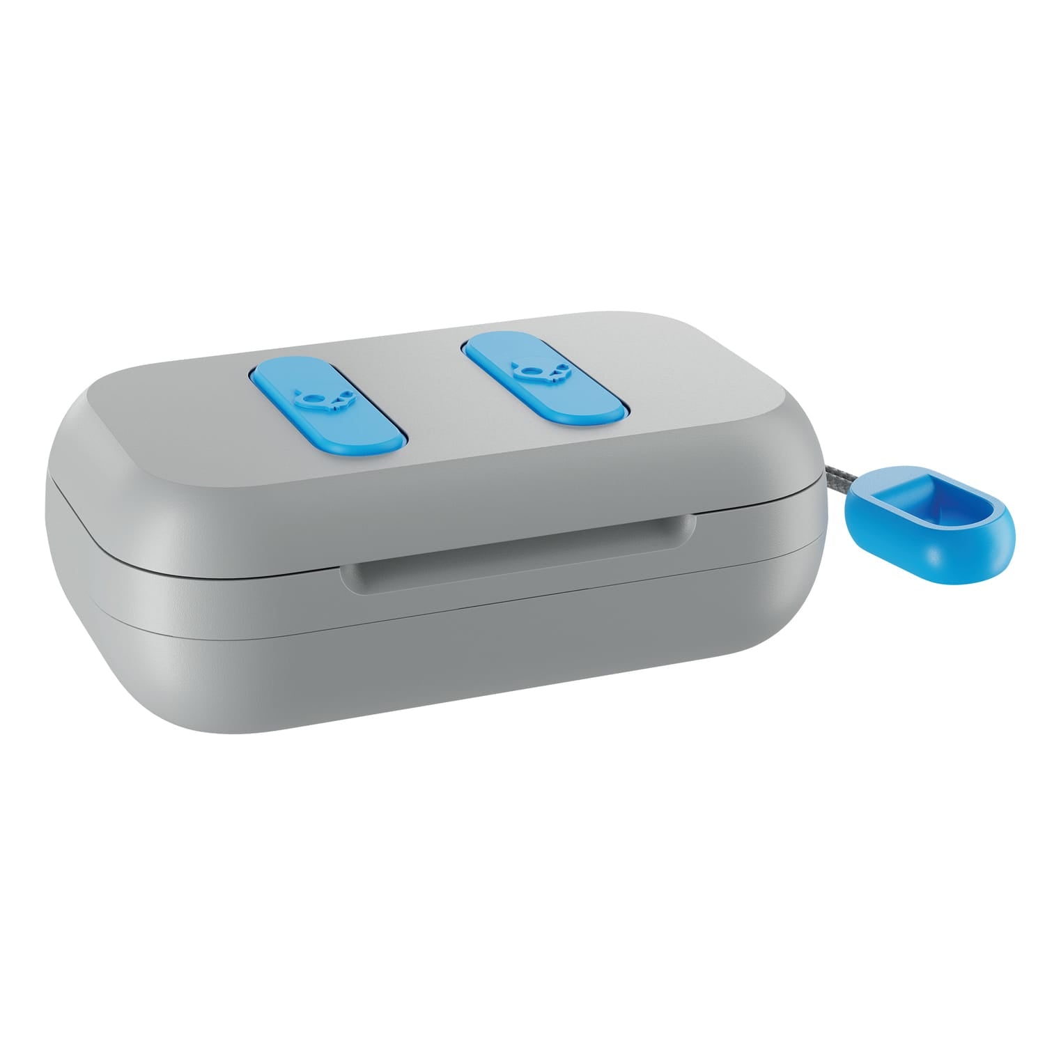 Skullcandy Dime True 2 TWS Bluetooth In-Ear Earbuds with Mic and Charging Case, up to 12 Hours Play Time, IPX4 Sweat-Resistant, Light Gray/Blue
