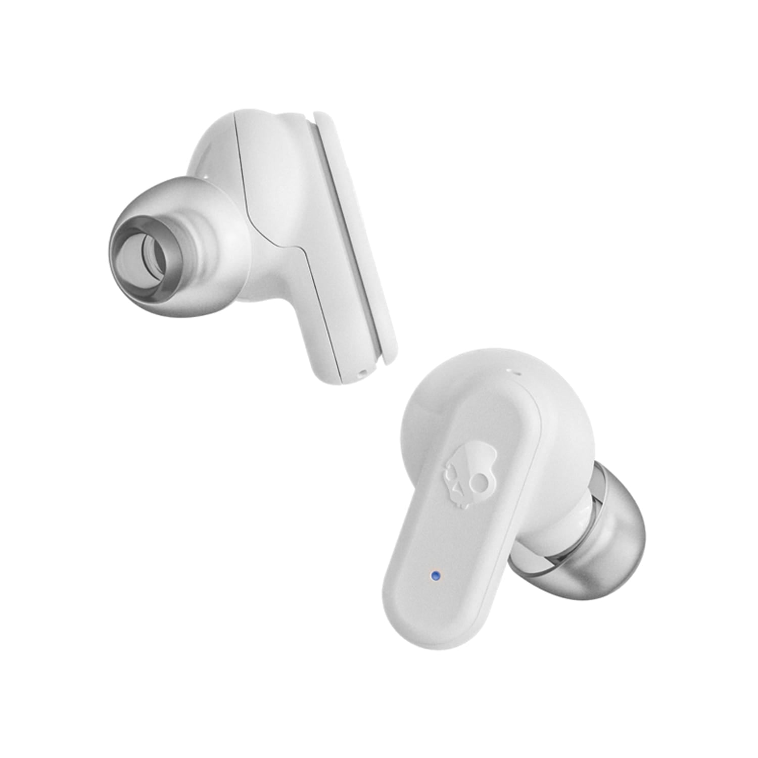 Skullcandy Dime 3 TWS Bluetooth In-Ear Earbuds with Mic and Charging Case, up to 20 Hours Play Time, IPX4 Sweat/Water-Resistant, Bone/Orange Glow