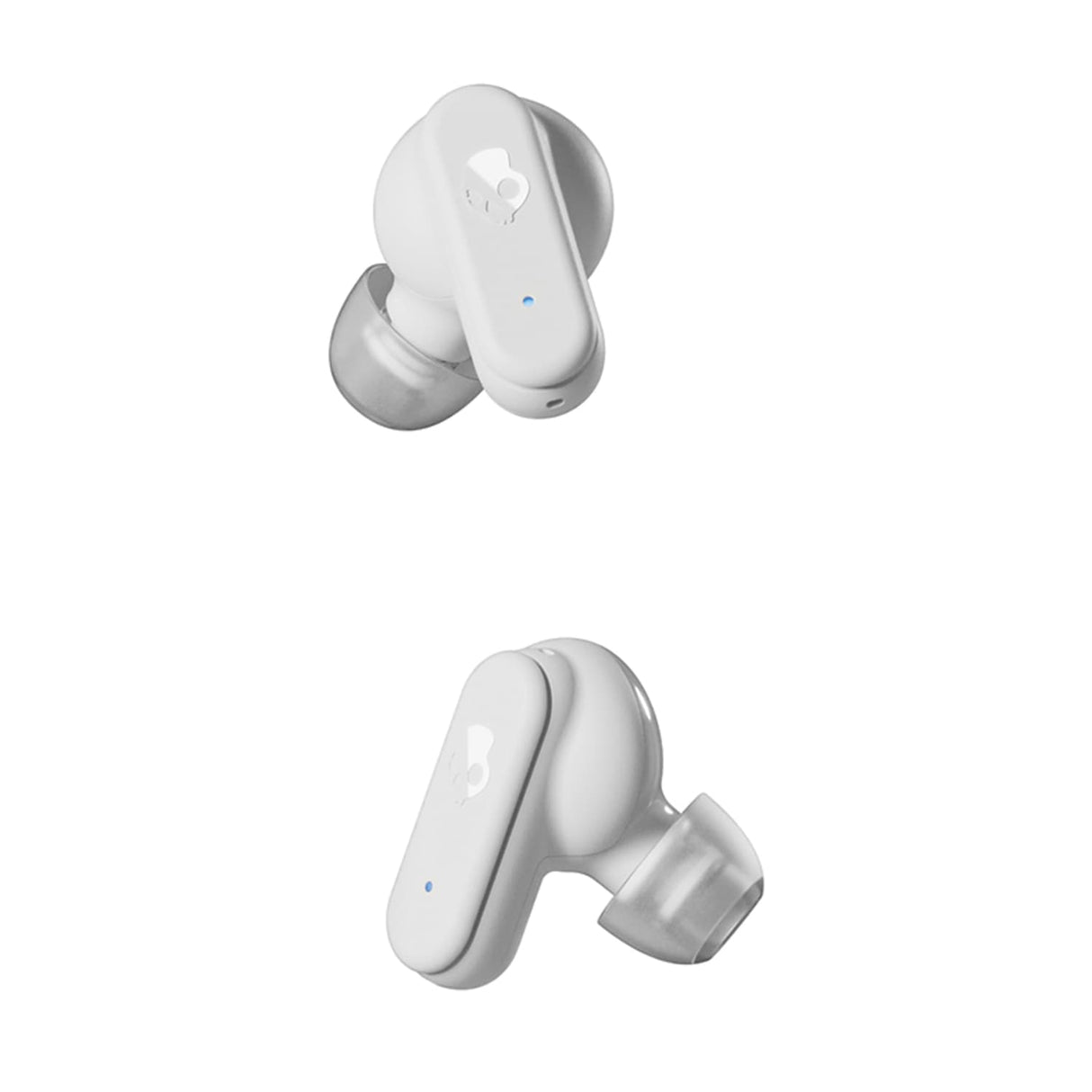 Skullcandy Dime 3 TWS Bluetooth In-Ear Earbuds with Mic and Charging Case, up to 20 Hours Play Time, IPX4 Sweat/Water-Resistant, Bone/Orange Glow