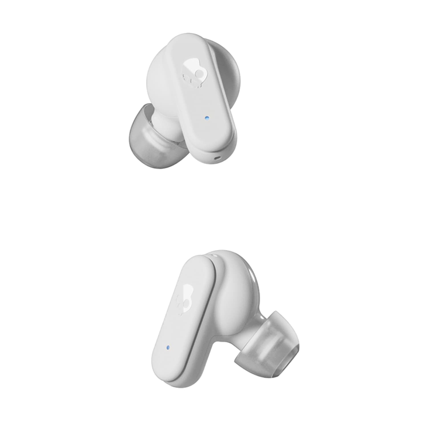Skullcandy Dime 3 TWS Bluetooth In-Ear Earbuds with Mic and Charging Case, up to 20 Hours Play Time, IPX4 Sweat/Water-Resistant, Bone/Orange Glow