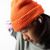 Skullcandy Dime Evo TWS Bluetooth In-Ear Earbuds with Mic and Charging Case, up to 36 Hours Play Time, IPX4 Water-Resistant, Bone/Orange Glow