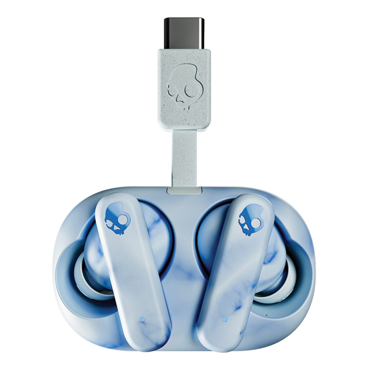Skullcandy EcoBuds TWS Bluetooth In-Ear Earbuds with Mic and Battery-Free Charging Dock, up to 8 Hours Play Time, Sweat/Water-Resistant