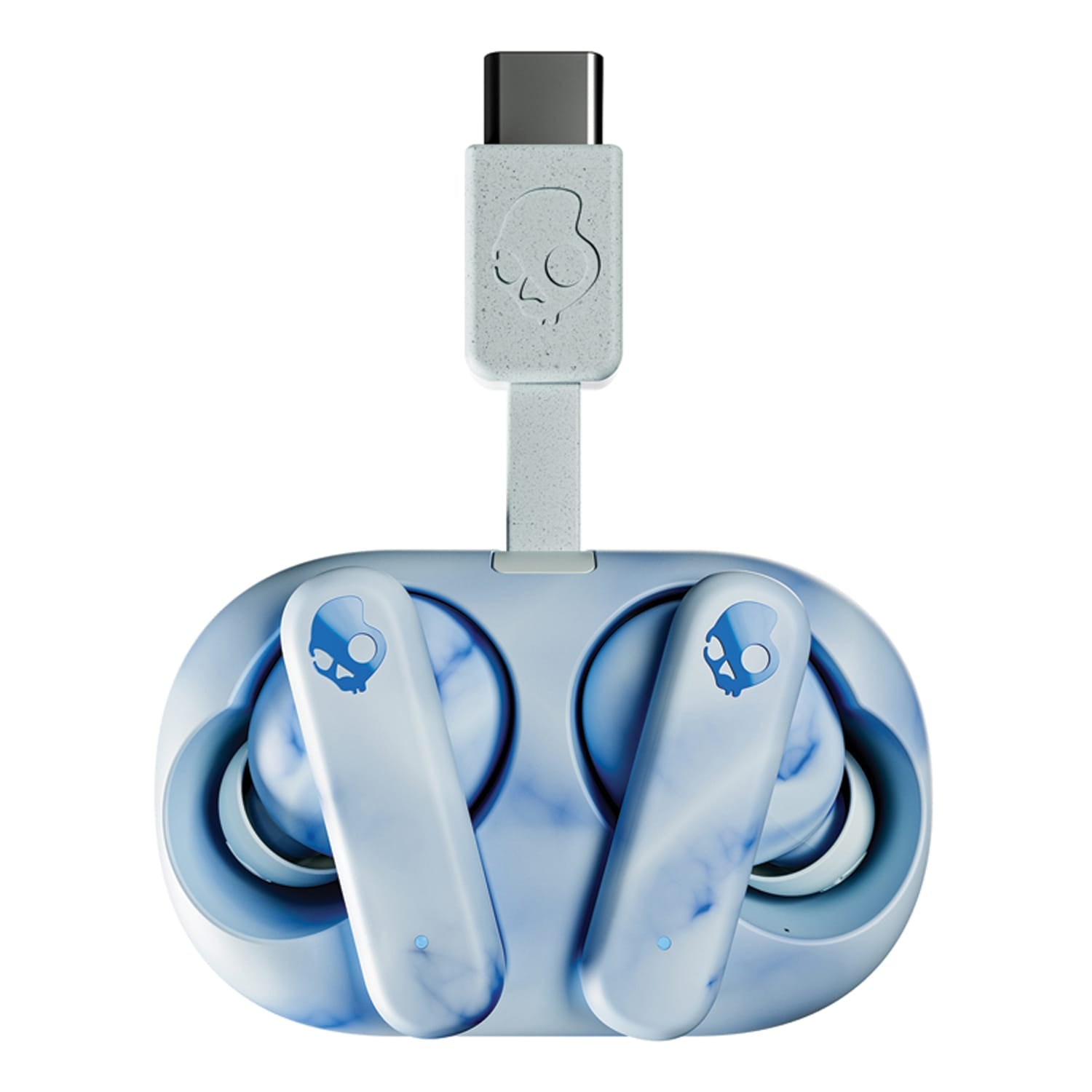 Skullcandy EcoBuds TWS Bluetooth In-Ear Earbuds with Mic and Battery-Free Charging Dock, up to 8 Hours Play Time, Sweat/Water-Resistant
