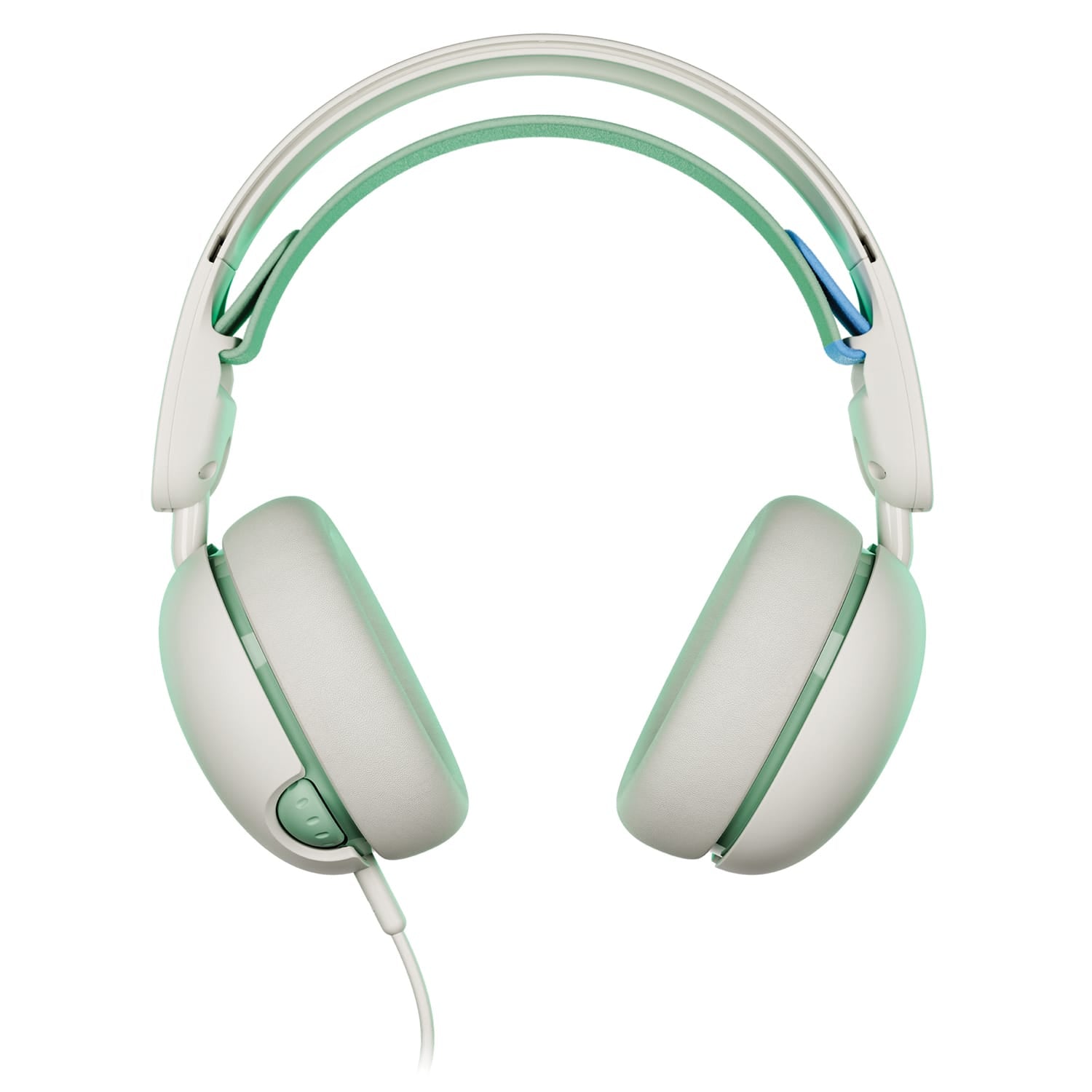 Skullcandy Grom Wired Kids Folding Over-Ear Headphones with Mic, Shareable Audio Port, and 3.5-mm Connector, Volume Limited, Bone Seafoam