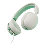 Skullcandy Grom Wired Kids Folding Over-Ear Headphones with Mic, Shareable Audio Port, and 3.5-mm Connector, Volume Limited, Bone Seafoam