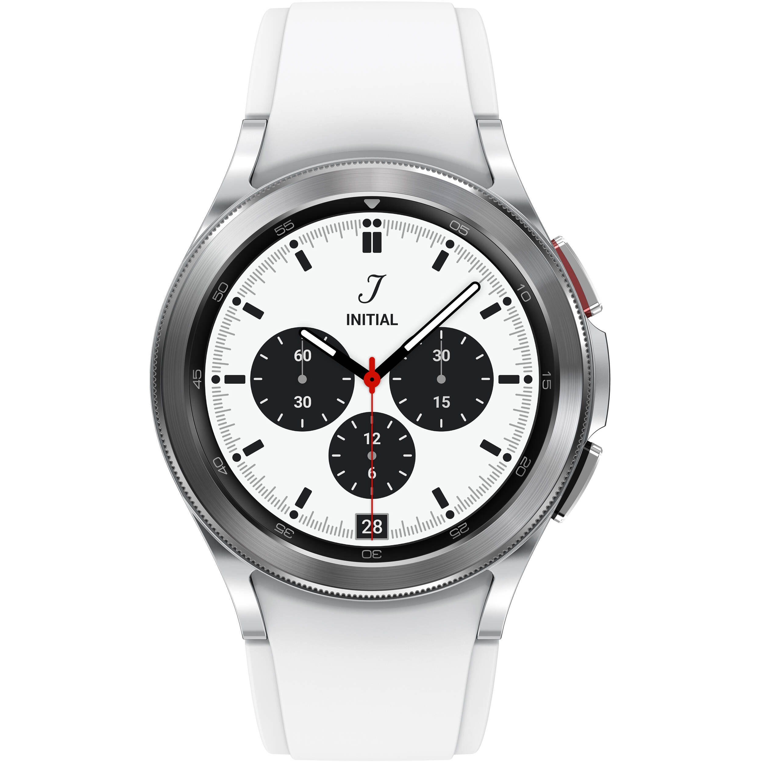 Samsung SM-R880NZSCXAA Galaxy Watch4 Classic 42mm Bluetooth Silver with Bonus Band Included - Certified Refurbished